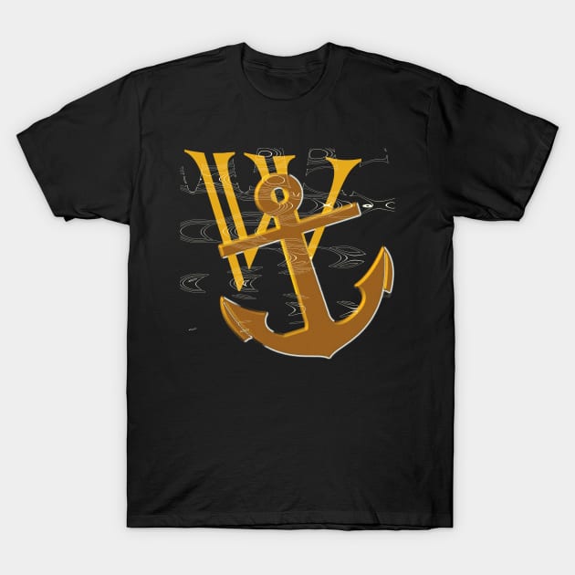 W anchor T-Shirt by TeeText